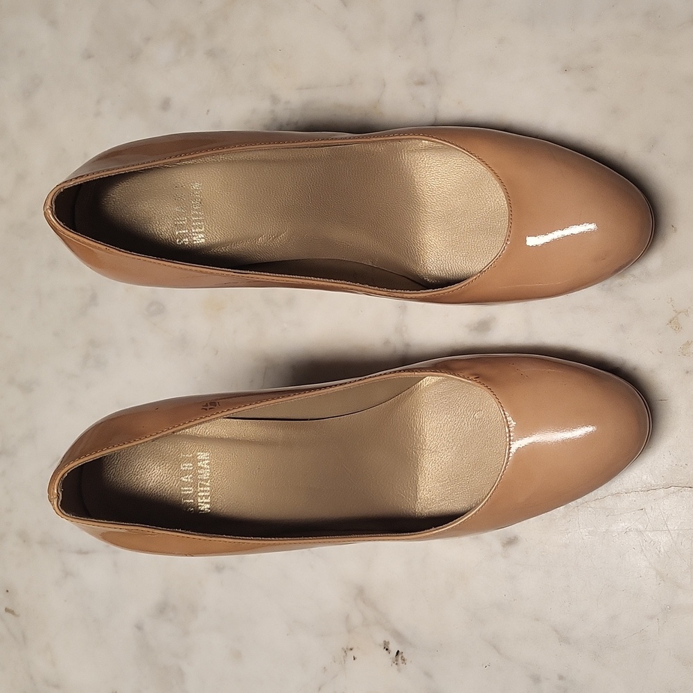 Patent leather pumps